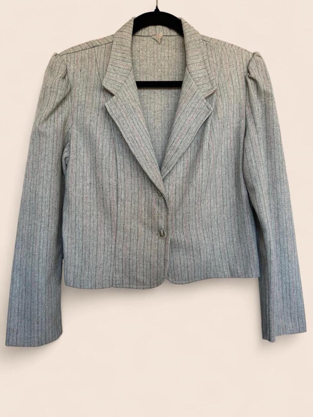Vintage ILGWU Union-Made Cropped Pinstripe Blazer – Size 11